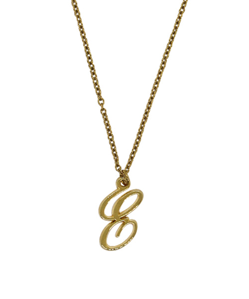 Logo initial gold necklace