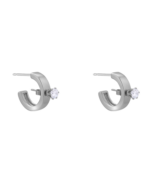[4/1 출고 예정] Earring stone earring_S (Crystal)